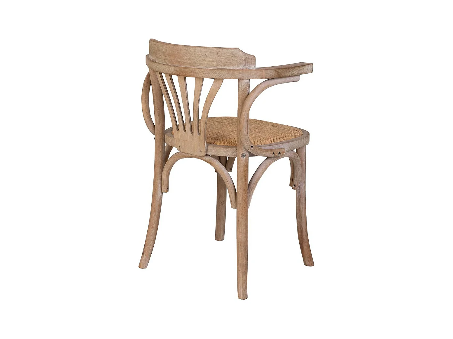 Cadeira de madeira e assento de vime 40x40x80h cm