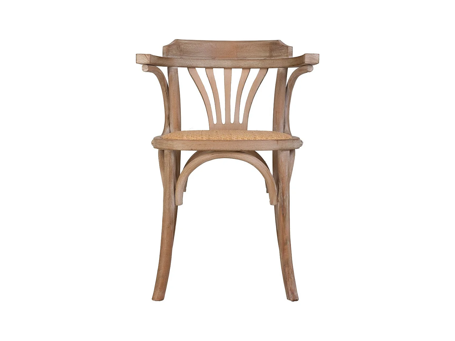 Sedia in legno e seduta in rattan 40x40x80h cm
