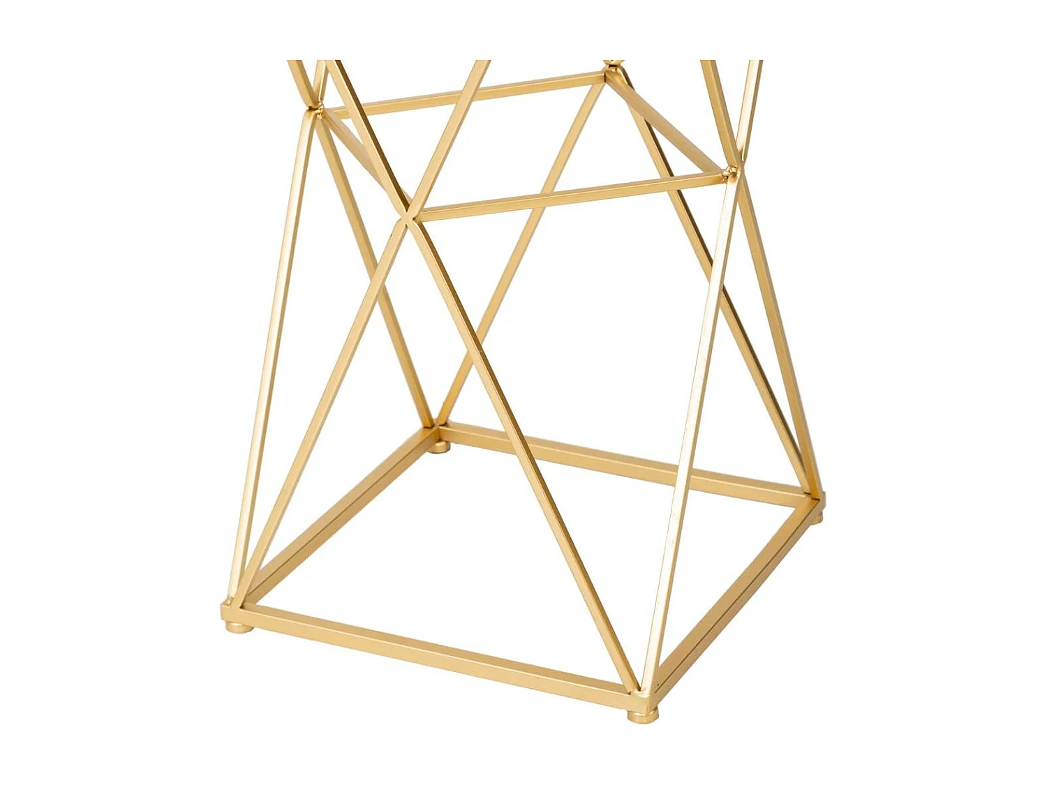 Beistelltisch aus Metall mit Glasplatte 35x35x70h cm