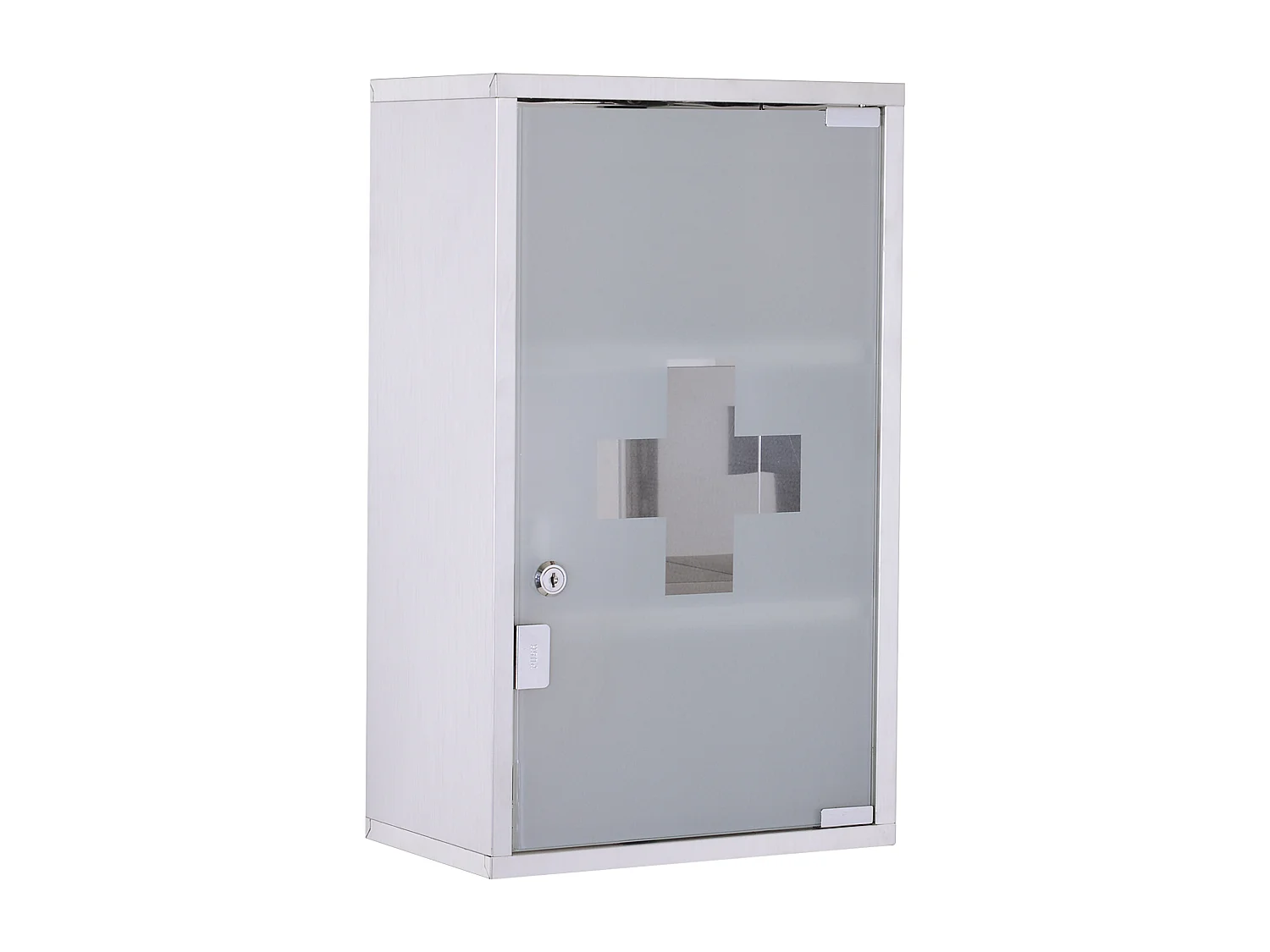 Armoire à pharmacie murale verrouillable 3 niv. acier inox