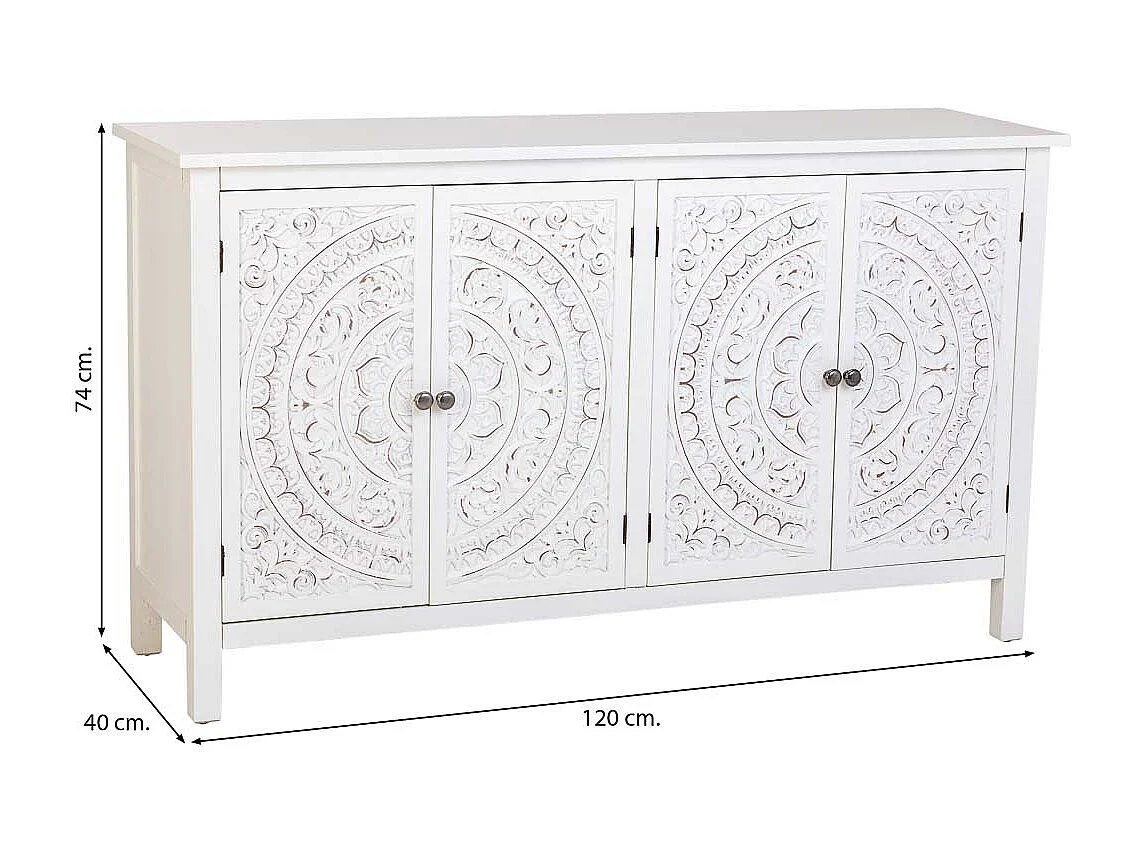 Credenza bianca 120x40x74h cm
