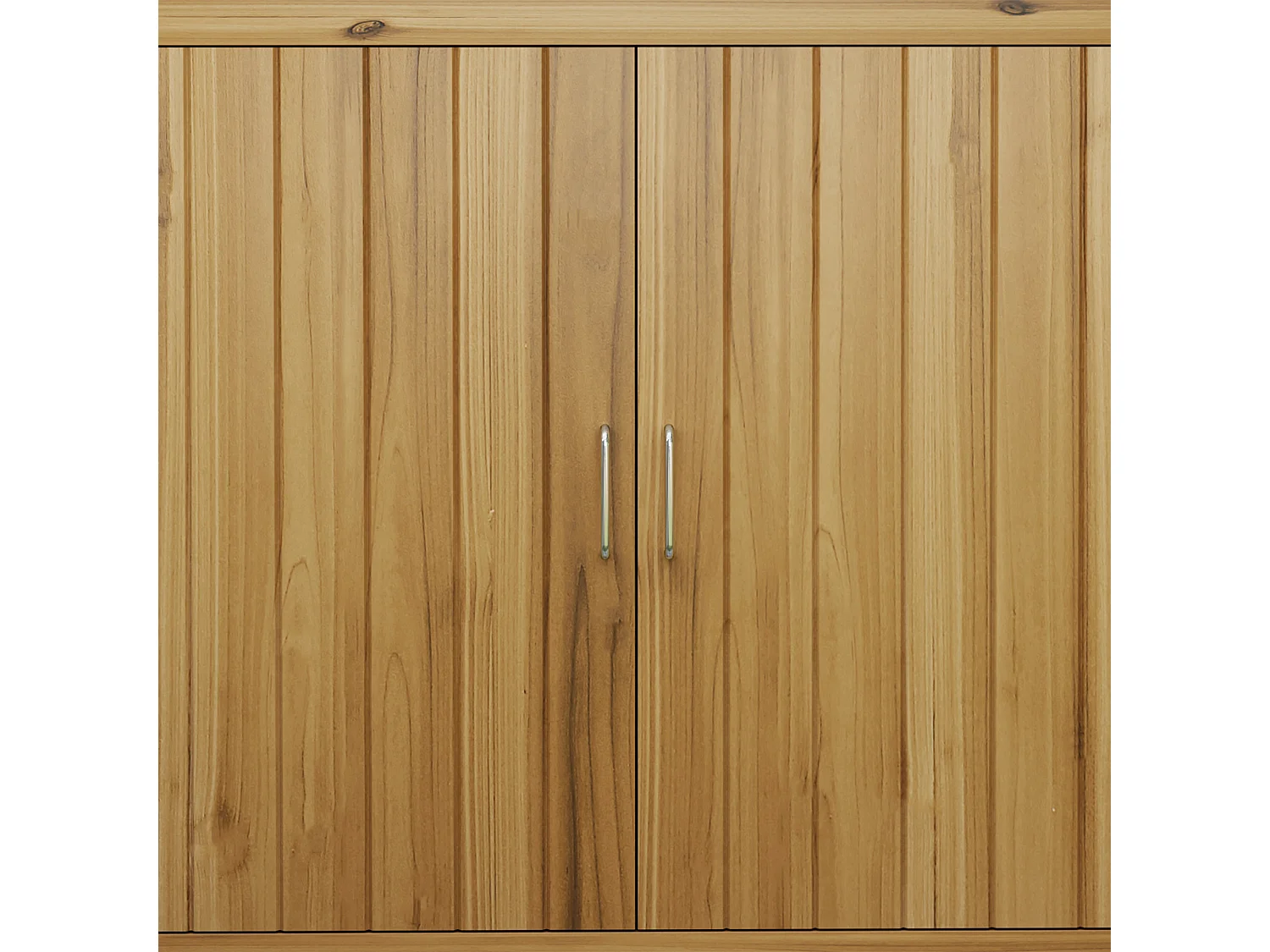 Armoire de jardin en bois - 2 portes, étagère - dim. 110 x 50 x 85 cm