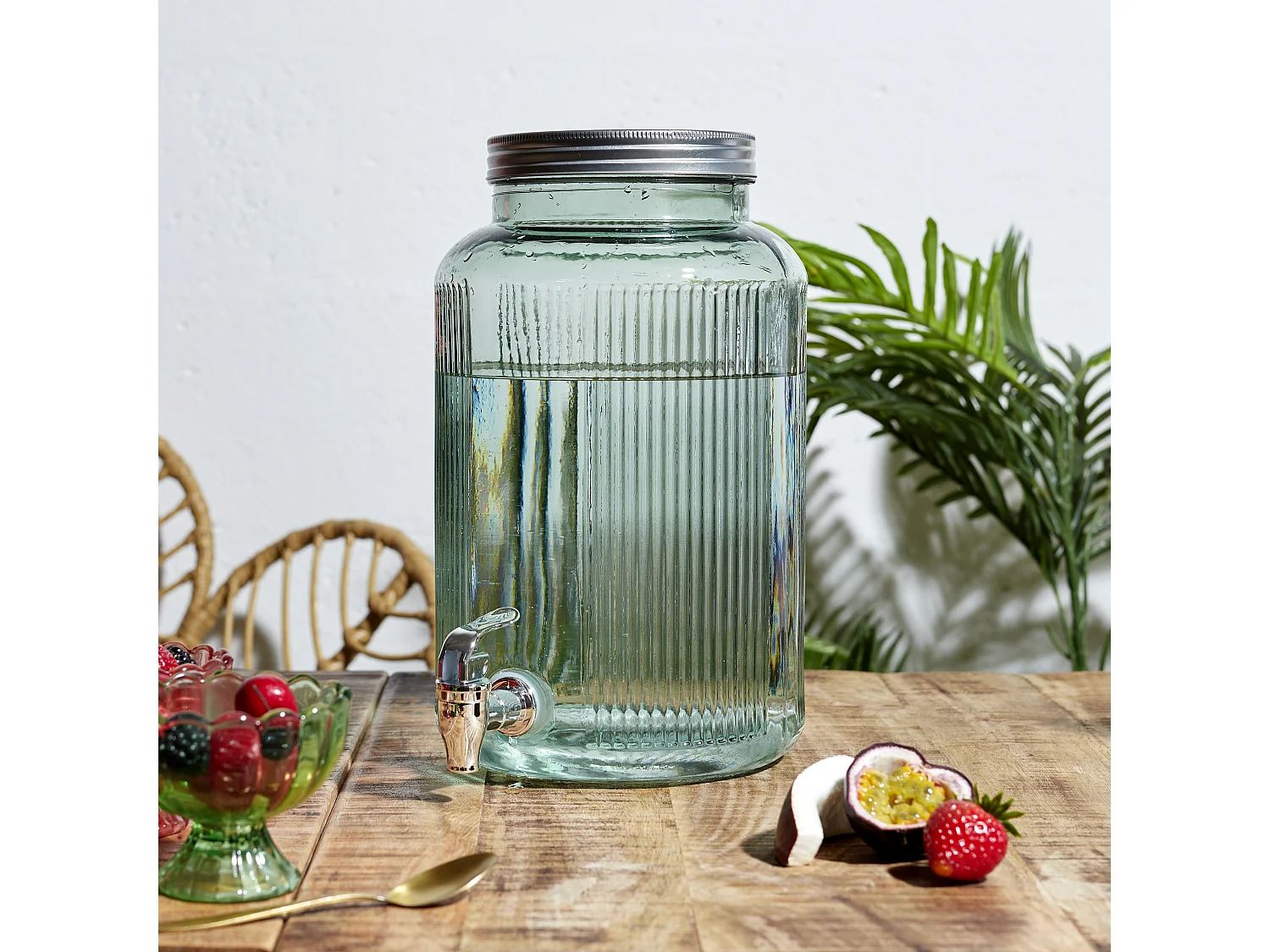 Fontaine En Verre Colore 5l Vert