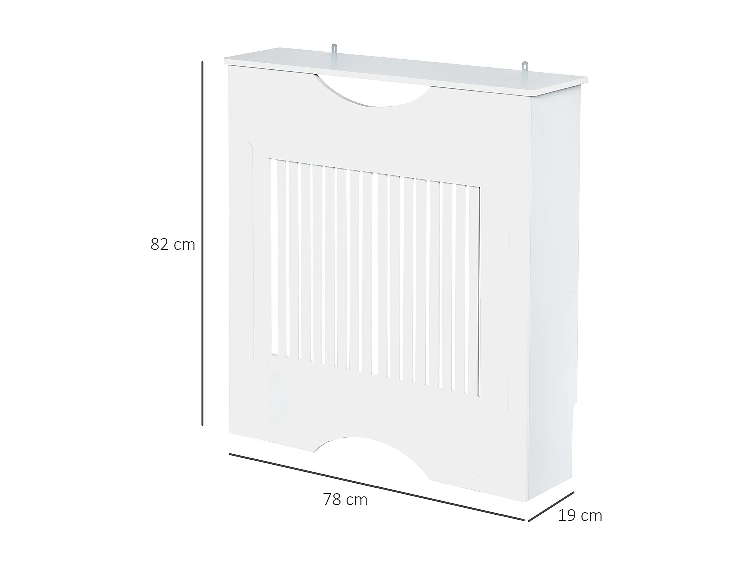Cache-radiateur design panneau 78 x 19 x 82 cm MDF blanc