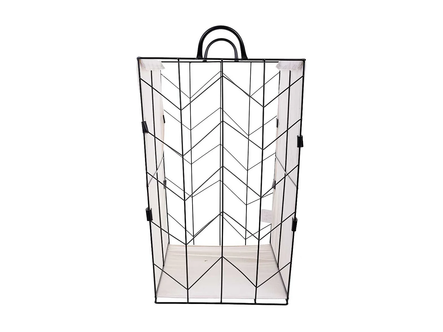 Cesto de la ropa de metal y tela 45x36x56/63