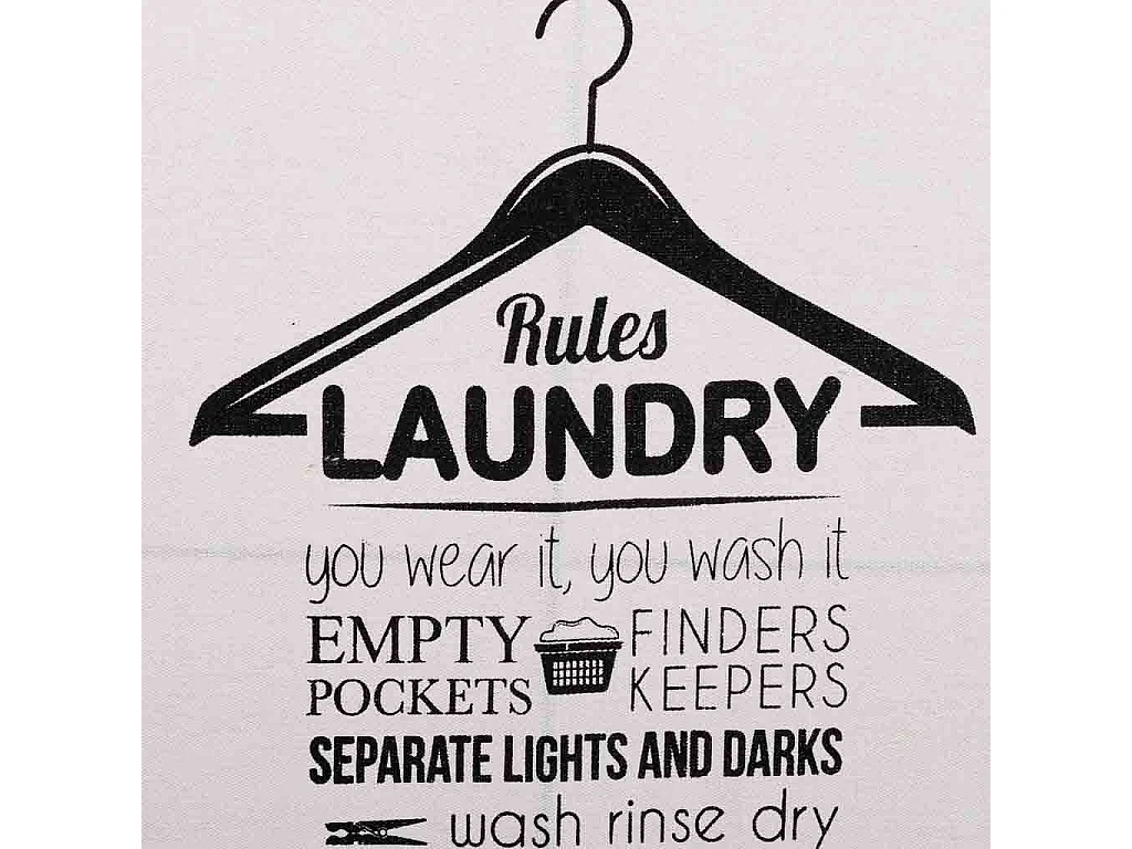 Panier à linge en métal et tissu 45x36x56/63