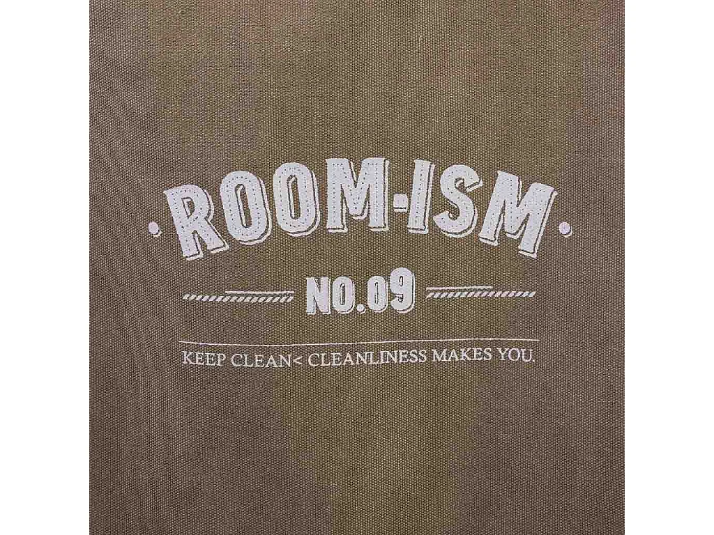 Cesto de roupa de metal e tecido 41x32x58h cm