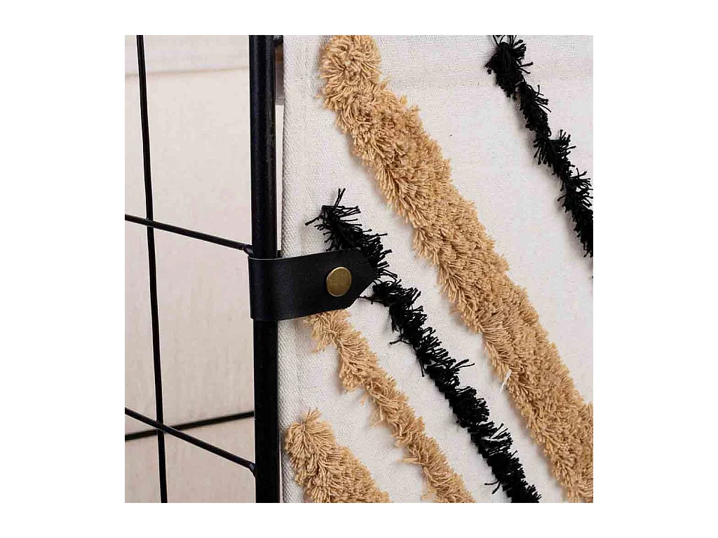 Cesto de la ropa de metal y tela 46x35x55/63h cm