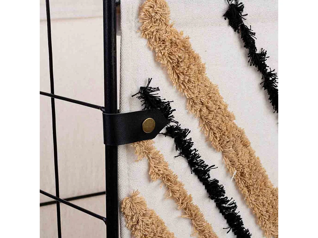 Panier à linge en métal et tissu 46x35x55/63 cm