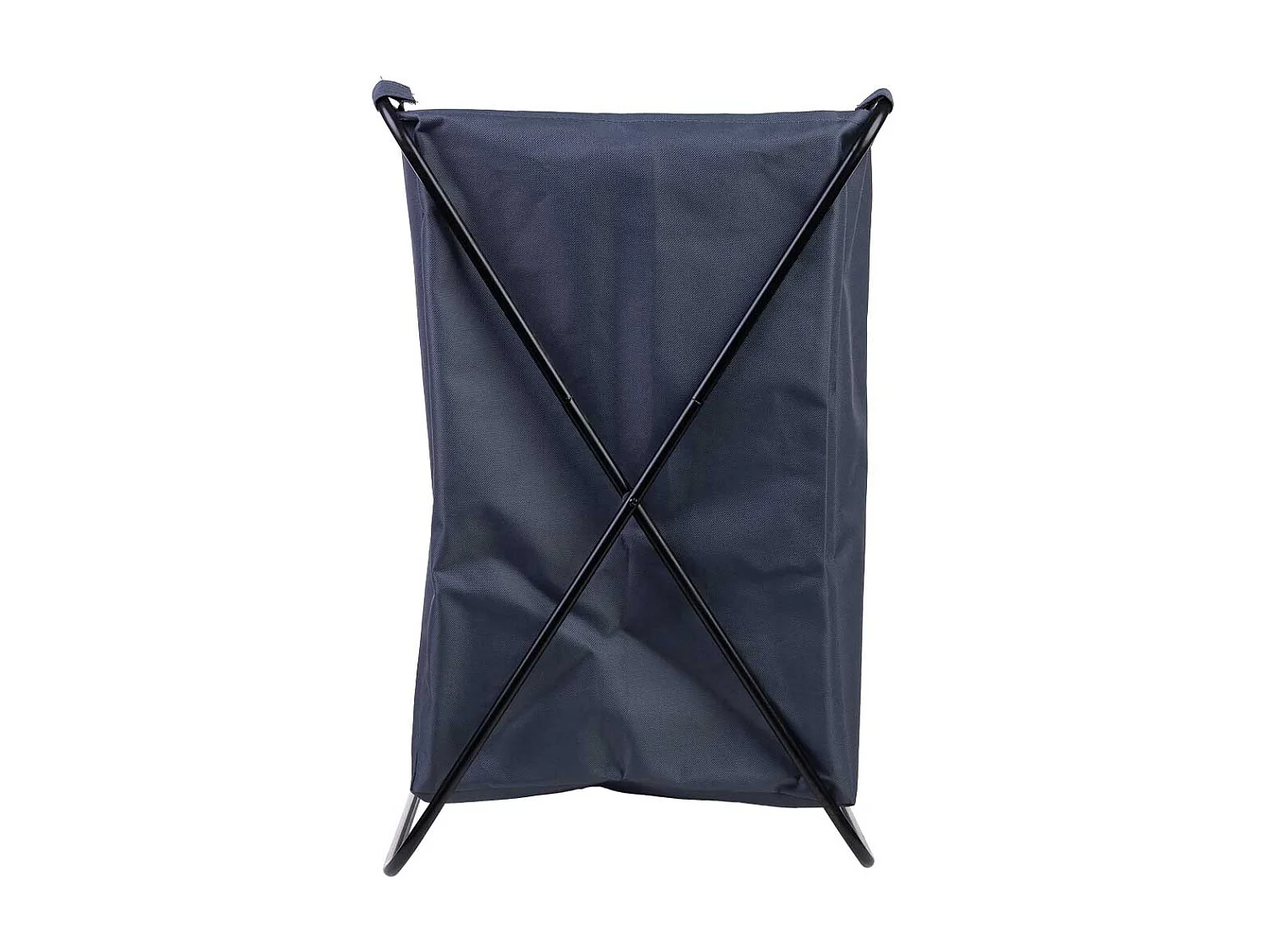 Panier à linge en métal et tissu 65.5x40x56h cm