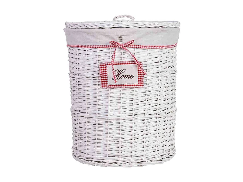 Cesto de roupa em vime grau 43x43x52h cm