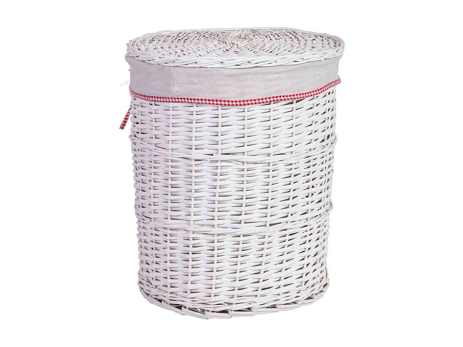 Panier à linge en osier gris 43x43x52h cm