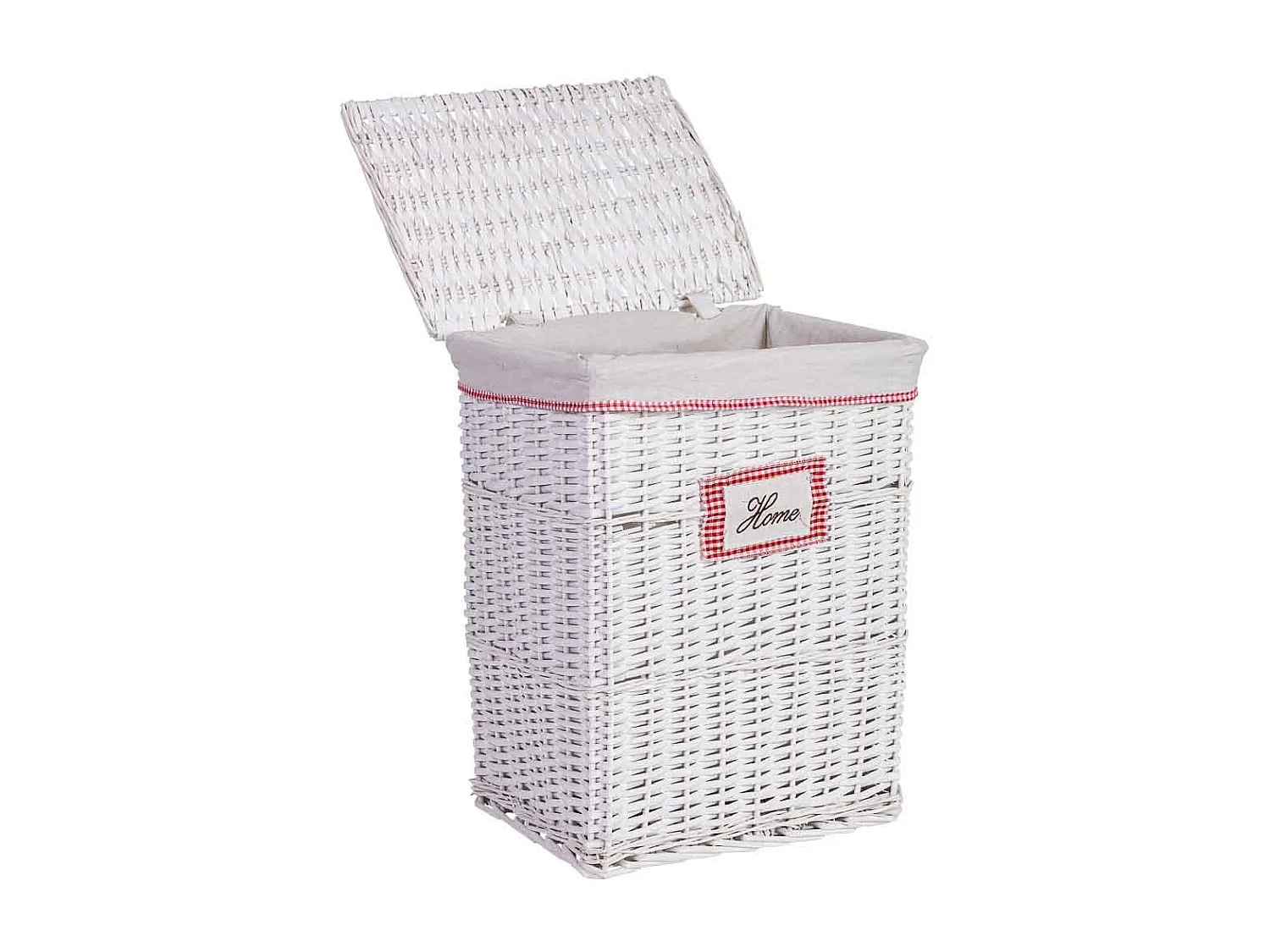 Cesto de roupa em vime grau 43x33x55h cm