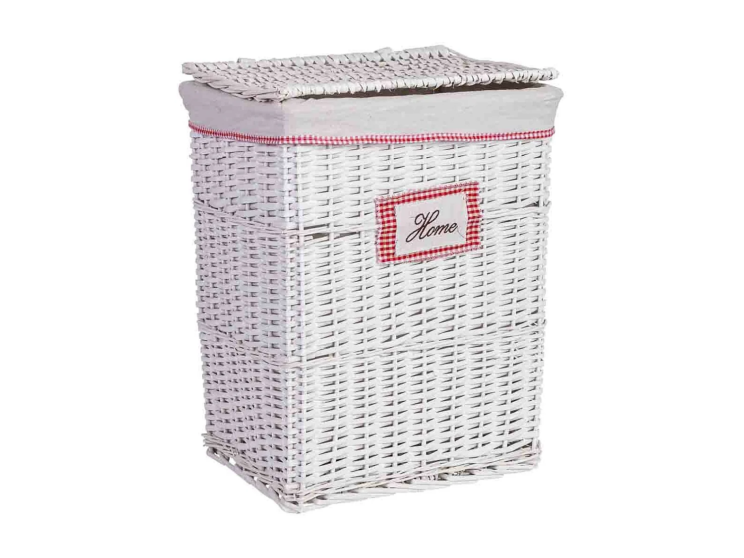 Cesto de roupa em vime grau 43x33x55h cm