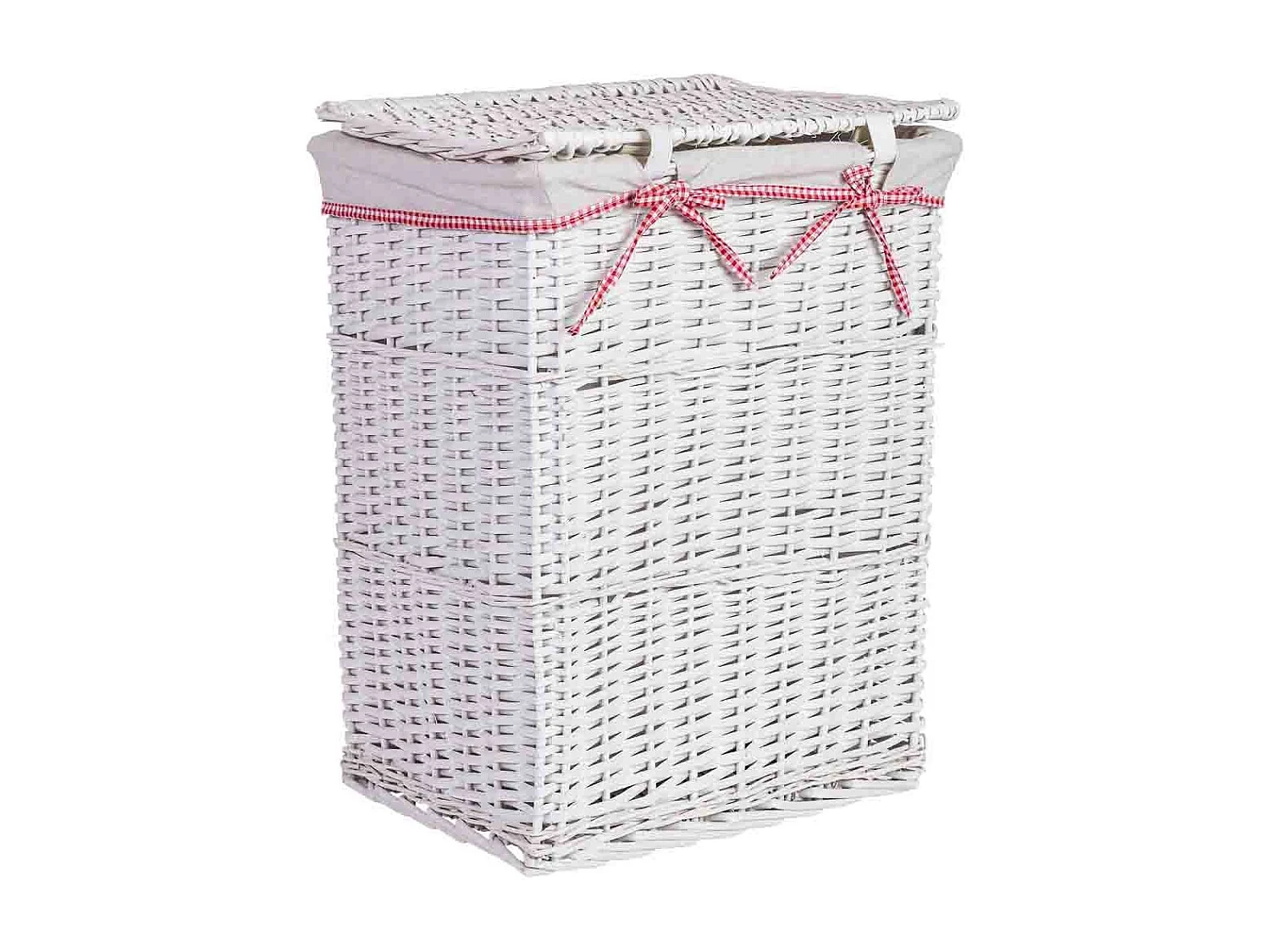 Cesto de roupa em vime grau 43x33x55h cm