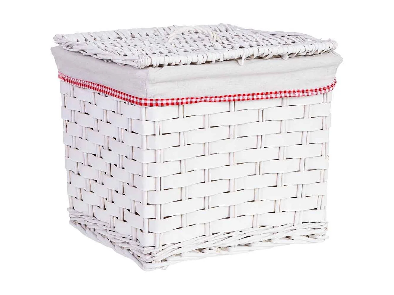 Cesto de roupa em vime grau 32x32x28h cm