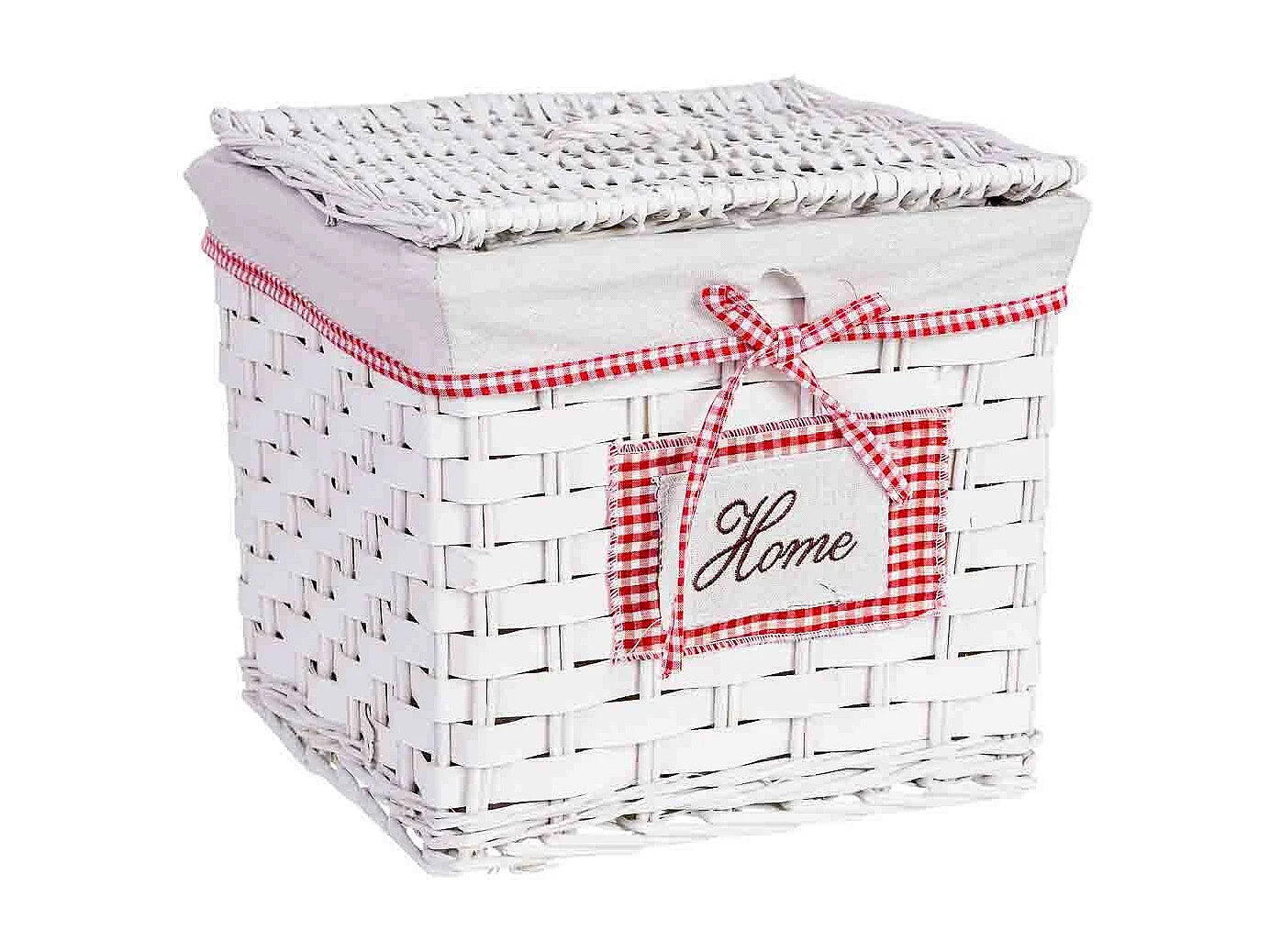 Cesto de roupa em vime grau 32x32x28h cm