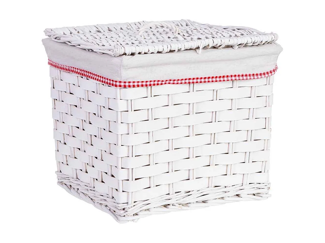 Cesto de roupa em vime grau 32x32x28h cm