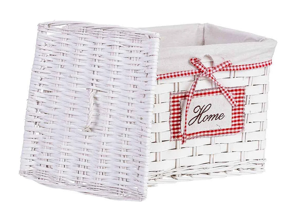 Cesto de roupa em vime grau 32x32x28h cm