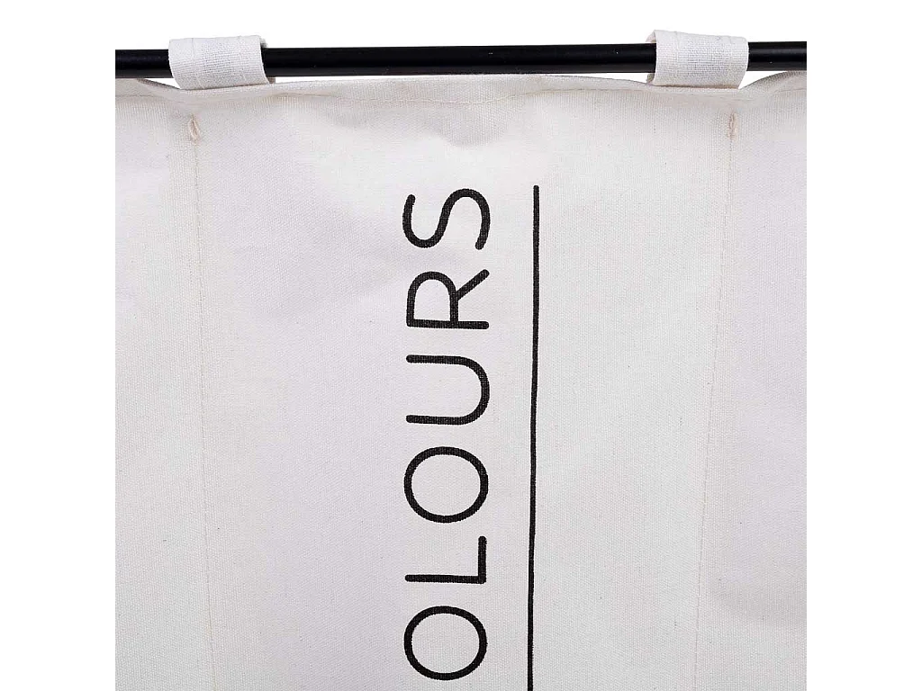 Cesto per la biancheria in metallo e tessuto 65.5x40x56h cm