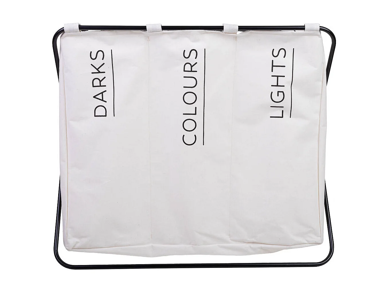 Cesto de la ropa de metal y tela 65.5x40x56h cm