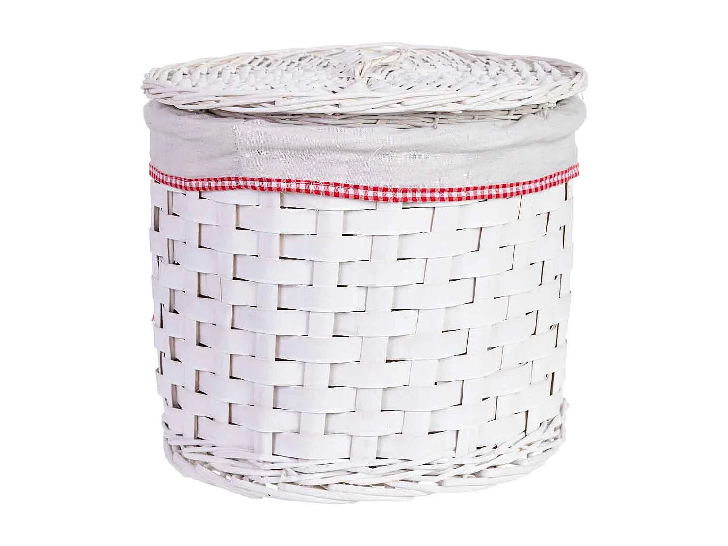 Panier à linge en osier gris 35x35x29h cm