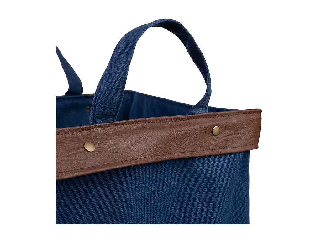 Cesto de la ropa de metal y tela 41x32x58h cm