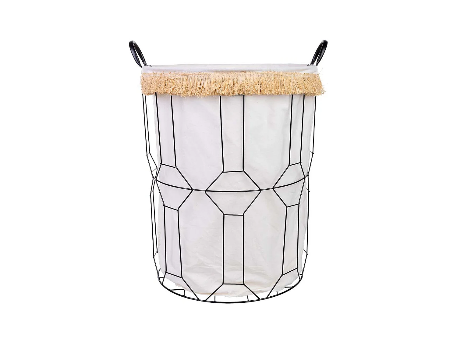 Panier à linge en métal et tissu D45x56/63
