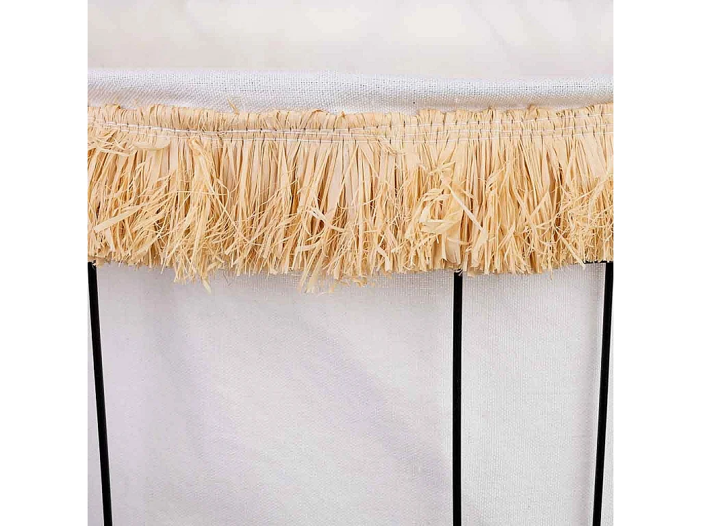 Cesto de roupa de metal e tecido D45x56/63 cm