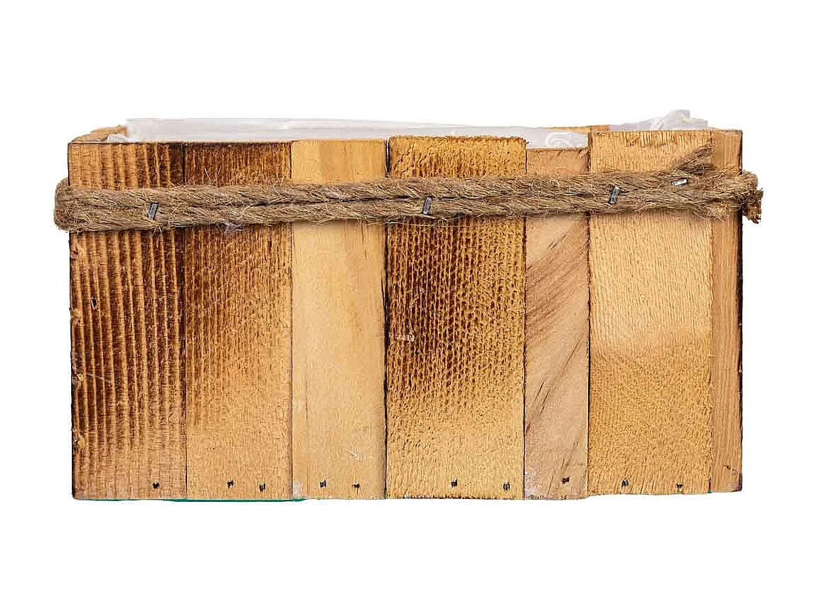 Panier rectangulaire en bois 17x11x9h cm