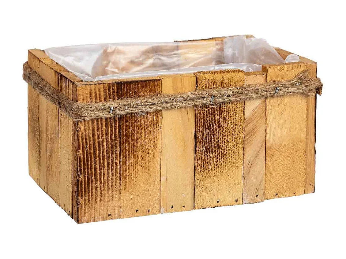 Panier rectangulaire en bois 17x11x9h cm