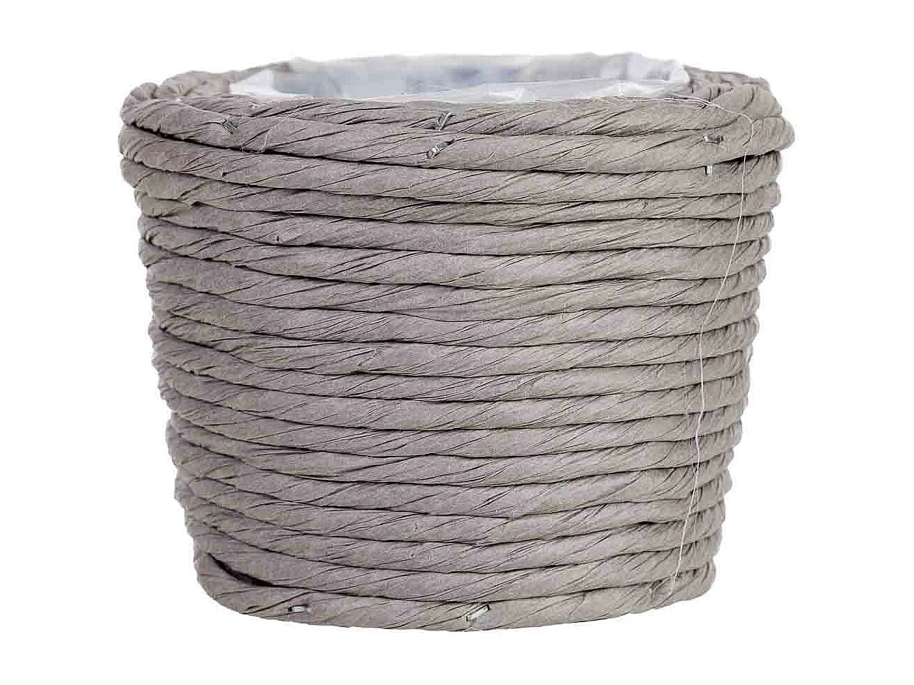 Cesto ovalado de mimbre gris 21x13x10h cm