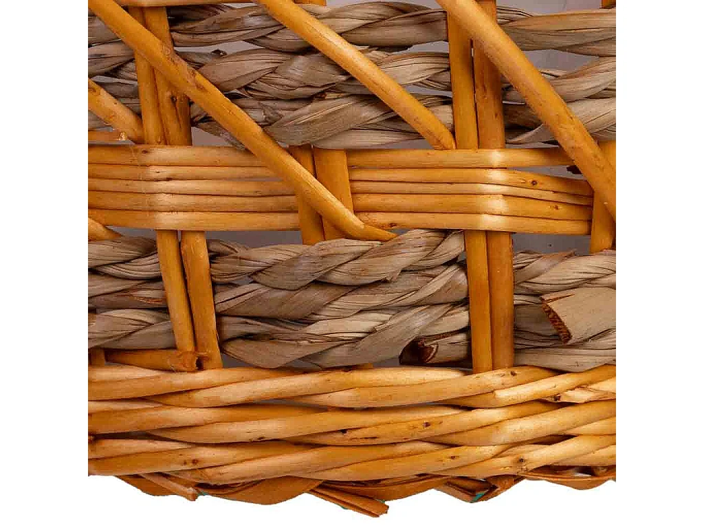 Panier rond en osier marron 23x23x15h cm