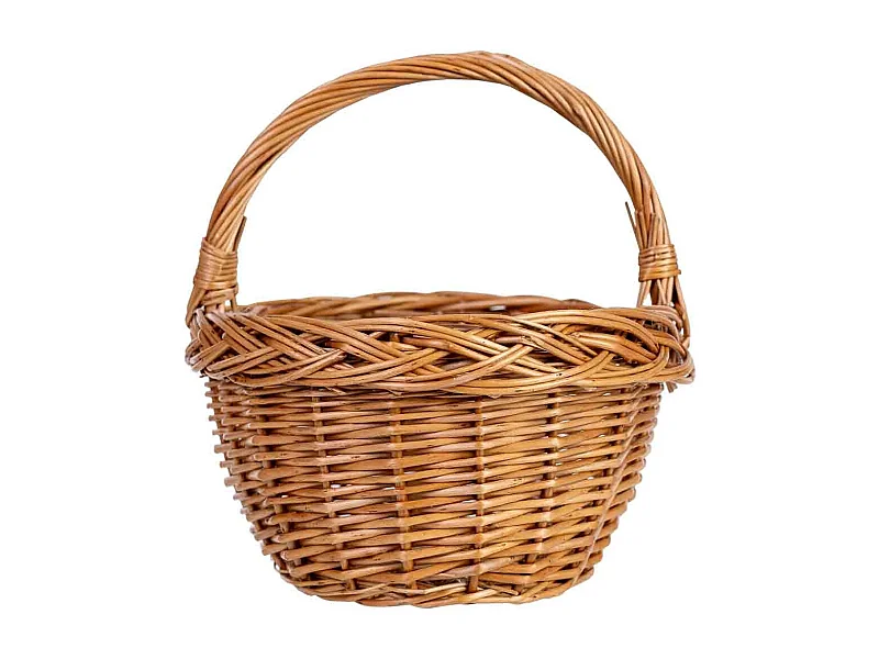 Panier en osier marron 24x19x11h/21hh