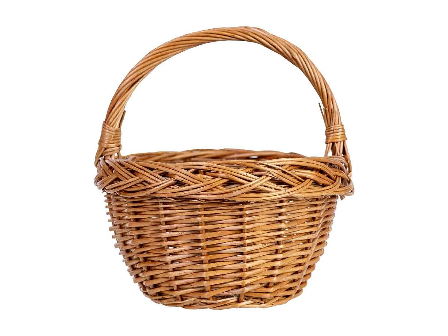 Panier en osier marron 24x19x11h/21hh