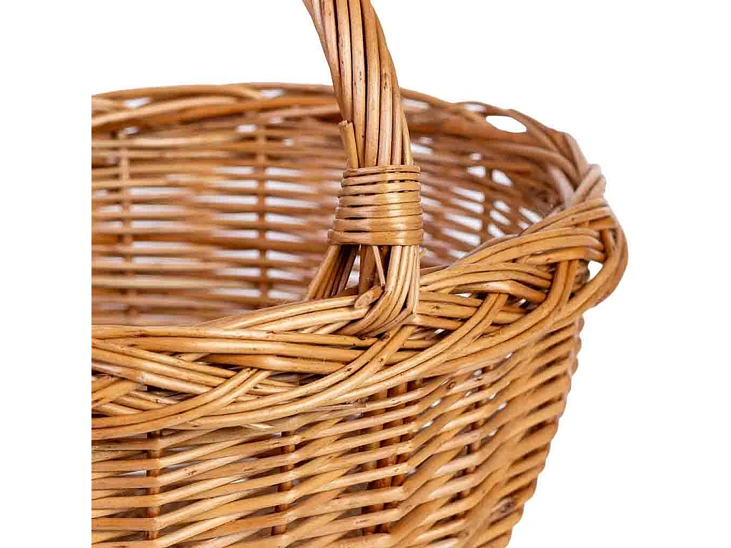 Panier en osier marron 24x19x11h/21hh