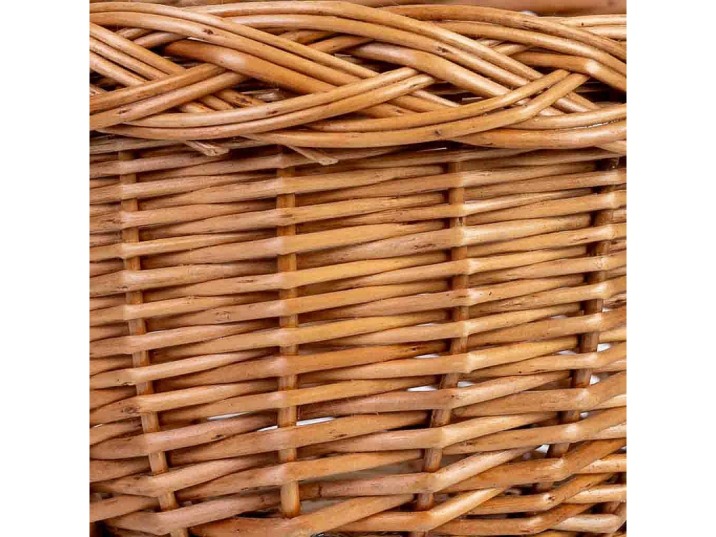 Panier en osier marron 24x19x11h/21hh