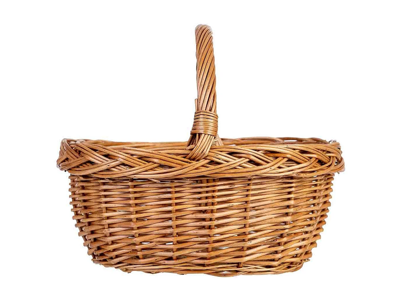 Cesto em vime castanho 24x19x11h/21hh