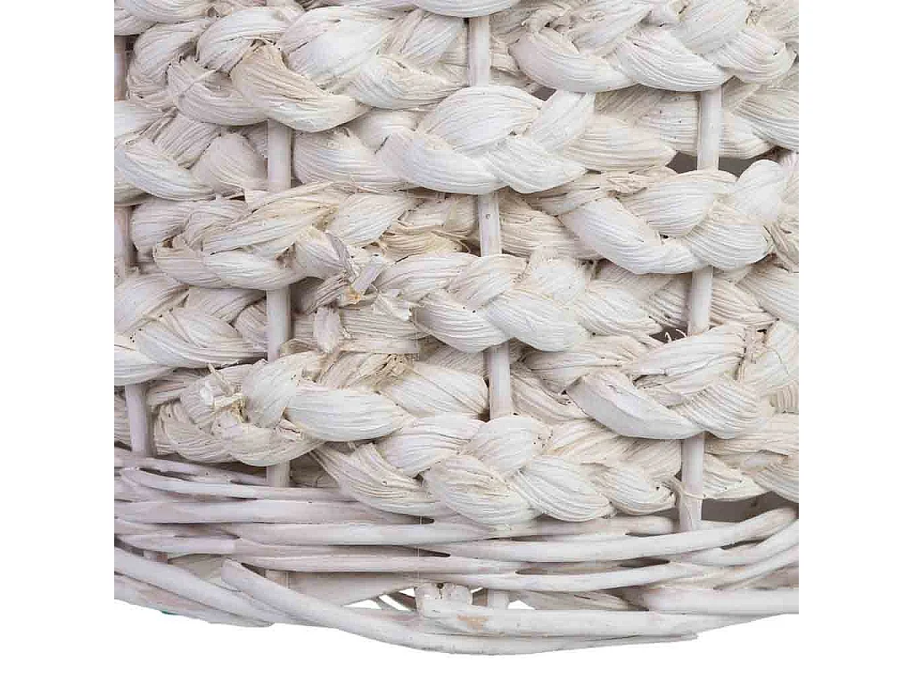 Panier rond en osier bleu 19x19x16h cm