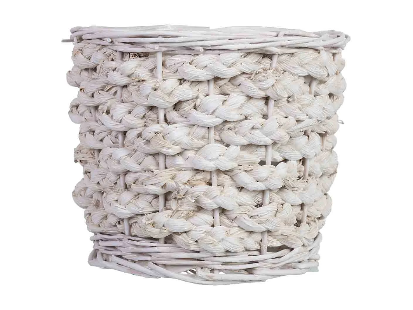 Cesta redonda em vime azul 19x19x16h cm