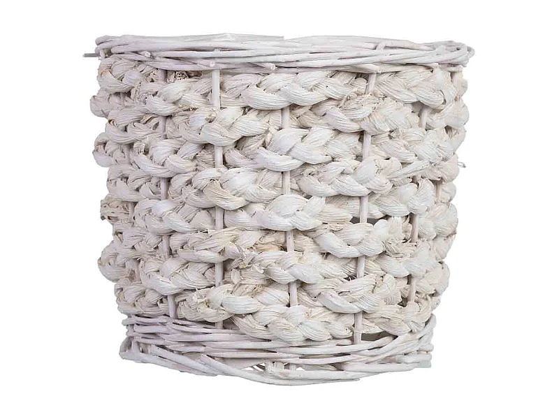 Cesta redonda em vime azul 19x19x16h cm