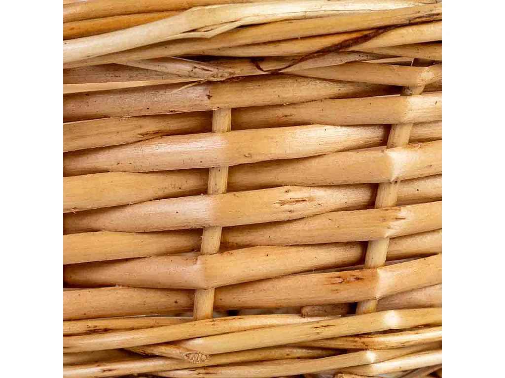 Panier rond en osier marron 21x21x7h cm