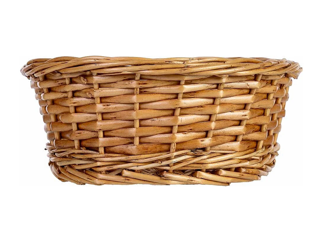 Panier ovale en osier marron 25x19x8h cm