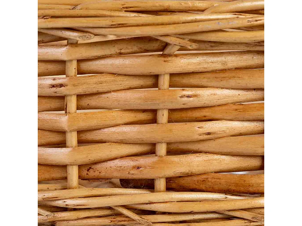 Cesto oval em vime castanho 25x19x8h cm