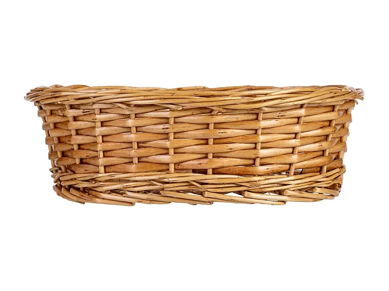 Cesto oval em vime castanho 25x19x8h cm