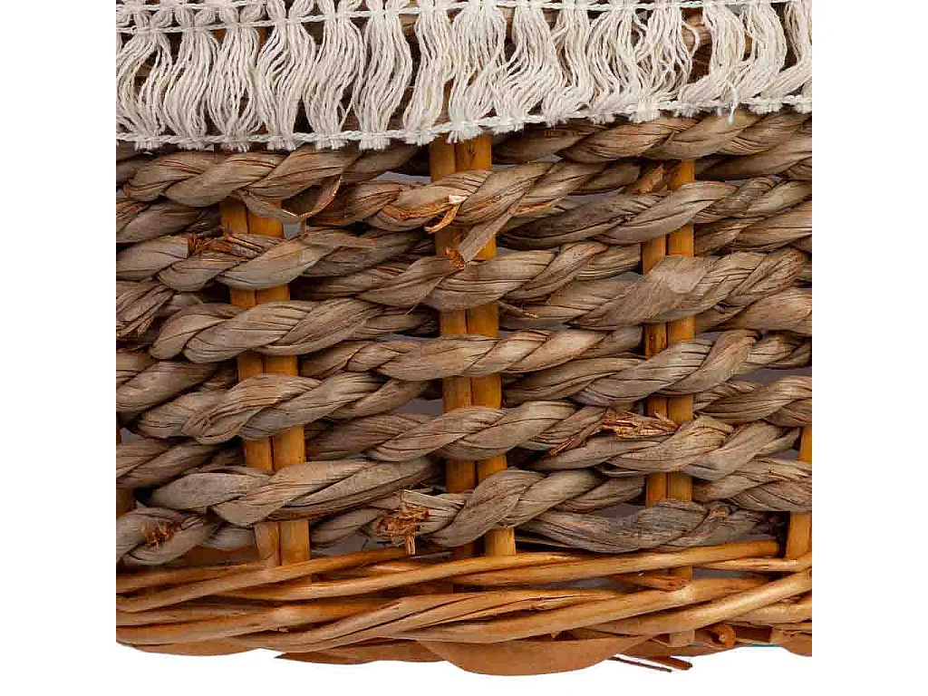 Panier rond en osier marron 25x25x15h cm