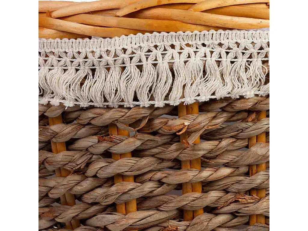 Panier rond en osier marron 25x25x15h cm