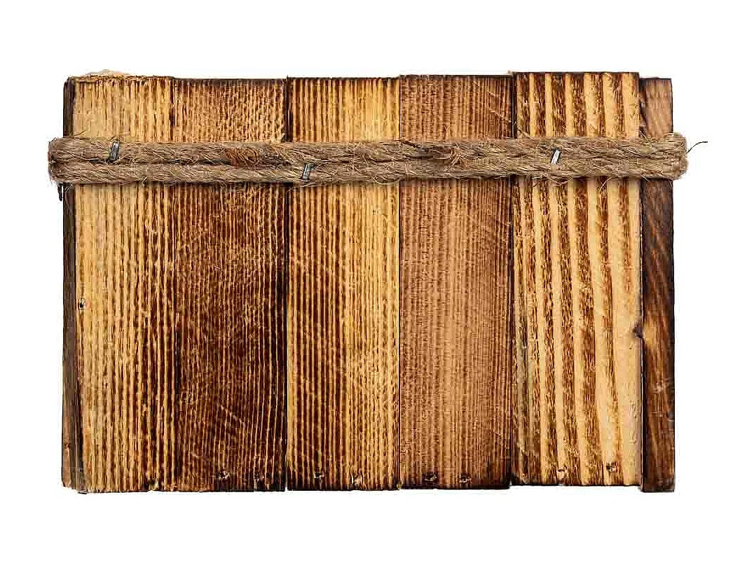 Panier rectangulaire en bois 21x15x10h cm