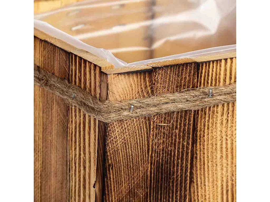 Panier rectangulaire en bois 21x15x10h cm