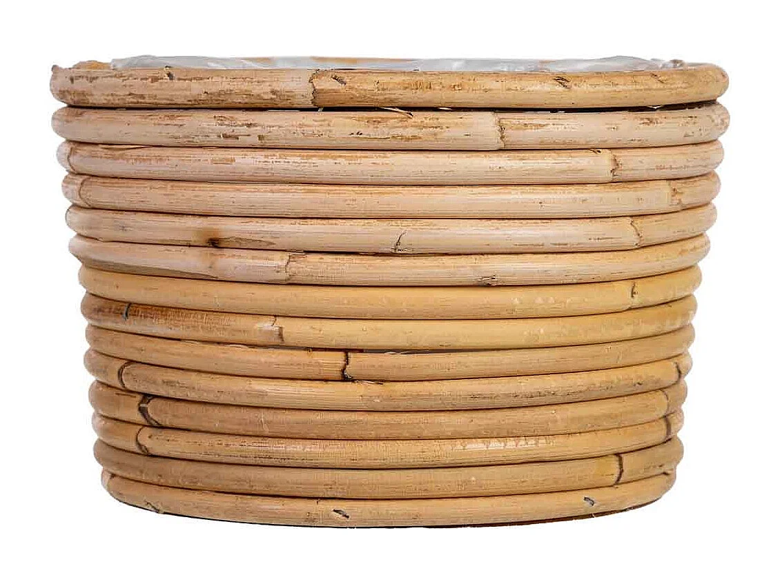 Cesto redondo em bambu 19x19x12h cm